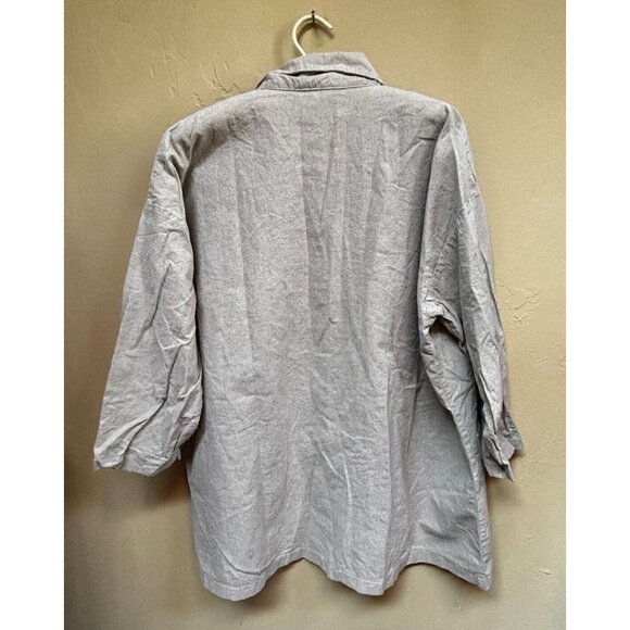 Vintage Alice Martin Women's Cotton Lagenlook Jacket Medium Pockets Frog Closure - Picture 2 of 8